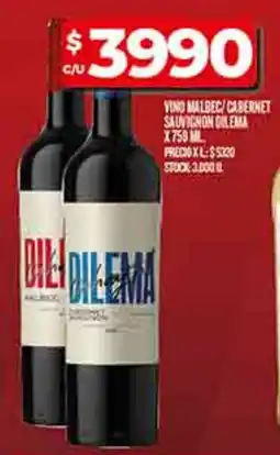 Supermercados DIA Dilema vino malbec/cabernet sauvignon oferta