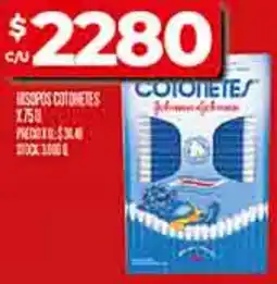 Supermercados DIA johnson's cotonetes oferta