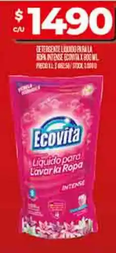Supermercados DIA Ecovita liquido para lavar la ropa oferta