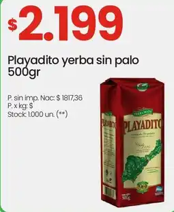 Changomas Playadito yerba sin palo oferta