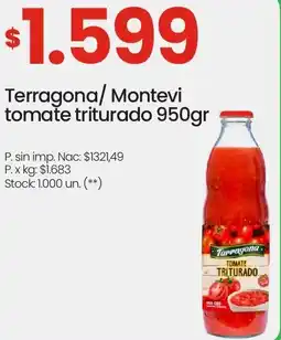 Changomas Terragona/Montevi tomate triturado oferta
