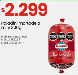 Changomas Paladini mortadela mini oferta