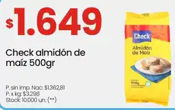 Changomas Check almidón de maíz oferta