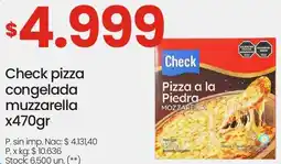 Changomas Check pizza congelada muzzarella oferta