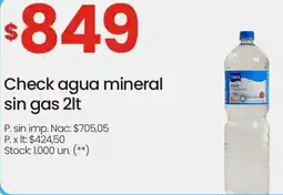 Changomas Check agua mineral sin gas oferta