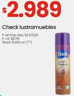 Changomas Check lustramuebles oferta