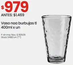 Changomas Vaso noa burbujas oferta
