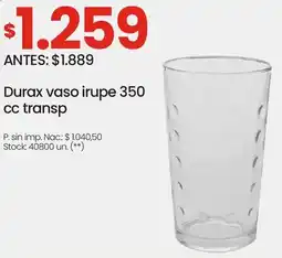Changomas Durax vaso irupe oferta