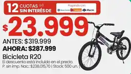Changomas Bicicleta R20 oferta