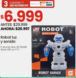 Changomas Robot luz y sonido oferta