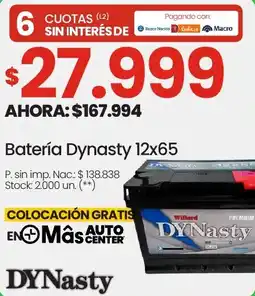 Changomas Willard batería dynasty oferta
