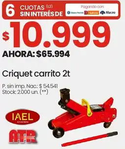Changomas IAEL criquet carrito oferta