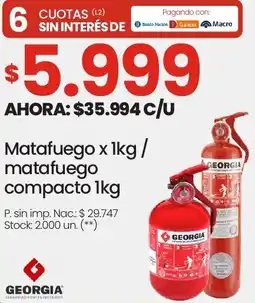 Changomas Georgia matafuego oferta