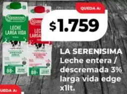 Supermayorista Vital La serenisima leche entera / descremada 3% larga vida edge oferta