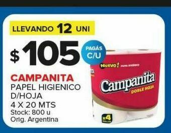 Carrefour Papel higiénico campanita oferta