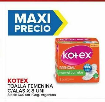 Carrefour Toallas femeninas kotex oferta