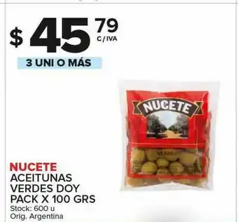 Carrefour Maxi Aceitunas verdes doy pack x 100 grs nucete oferta