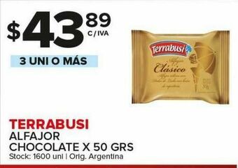 Carrefour Maxi Alfajor chocolate x 50 grs terrabusi oferta