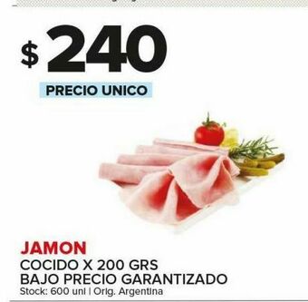 Carrefour Maxi Jamón cocido x 200 grs oferta