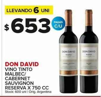 Carrefour Maxi Vino tinto don david oferta