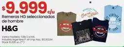 Changomas H&G remeras seleccionadas de hombre oferta