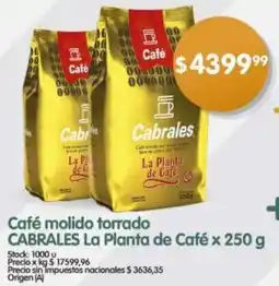 Supermercados Buenos Días Cabrales café molido torrado la planta de café oferta