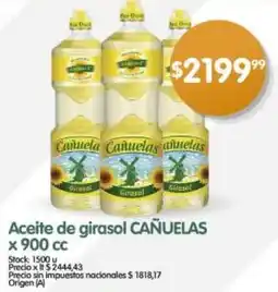 Supermercados Buenos Días Cañuelas aceite de girasol oferta