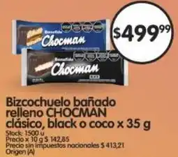 Supermercados Buenos Días Chocman bizcochuelo bañado relleno oferta