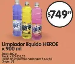 Supermercados Buenos Días Heroe limpiador líquido oferta