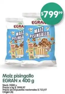 Supermercados Buenos Días Egran maíz pisingallo oferta