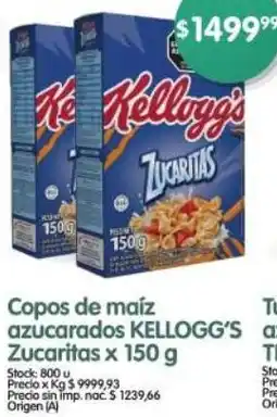 Supermercados Buenos Días Kellogg's zucaritas copos de maíz azucarados oferta