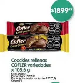 Supermercados Buenos Días Cofler coockies rellenas variedades oferta