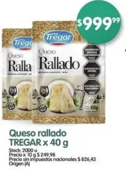 Supermercados Buenos Días Tregar queso rallado oferta