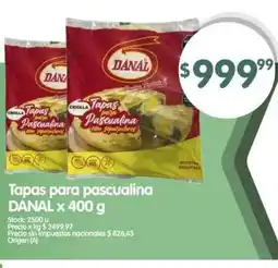 Supermercados Buenos Días Danal tapas para pascualina oferta