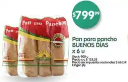 Supermercados Buenos Días Buenos días pan para pancho oferta