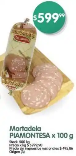 Supermercados Buenos Días Piamontesa mortadela oferta
