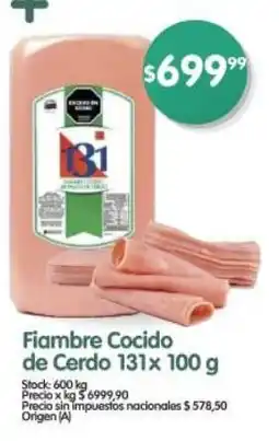 Supermercados Buenos Días Fiambre cocido de cerdo oferta