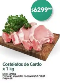 Supermercados Buenos Días Costeletas de cerdo oferta