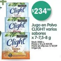 Supermercados Buenos Días Clight jugo en polvo varios sabores oferta