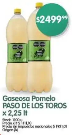 Supermercados Buenos Días Paso de los toros gaseosa pomelo oferta
