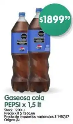 Supermercados Buenos Días Pepsi gaseosa cola oferta