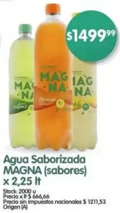 Supermercados Buenos Días Magna agua saborizada oferta
