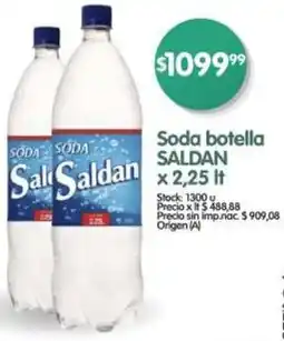 Supermercados Buenos Días Saldan soda botella oferta