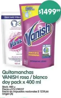 Supermercados Buenos Días Vanish quitamanchas rosa/blanco doy pack oferta