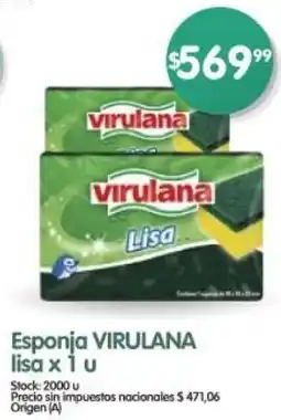 Supermercados Buenos Días Virulana esponja lisa oferta
