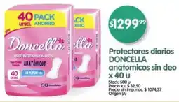 Supermercados Buenos Días Doncella protectores diarios anatomicos sin deo oferta