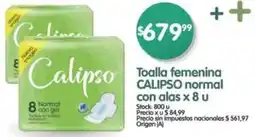 Supermercados Buenos Días Calipso toalla femenina normal con alas oferta