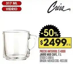 Coto Crisa jarro mug café oferta