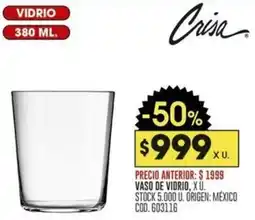 Coto Crisa vaso de vidrio oferta