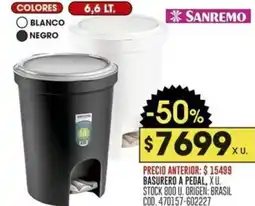 Coto Sanremo basurero a pedal oferta